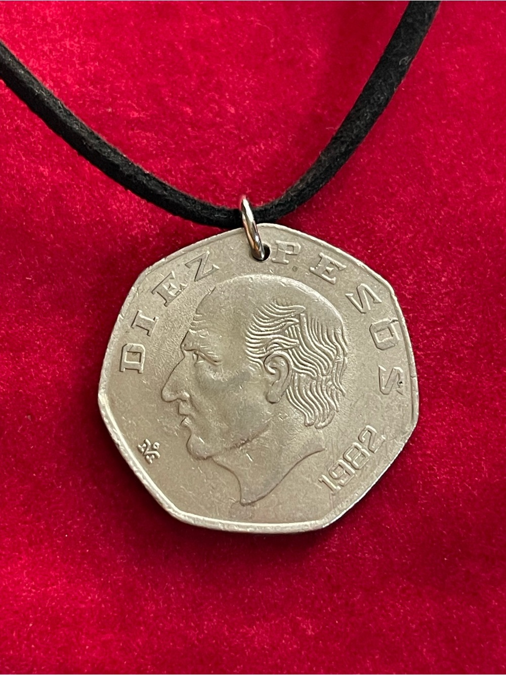 Mexico Vintage Coin Pendant Necklace